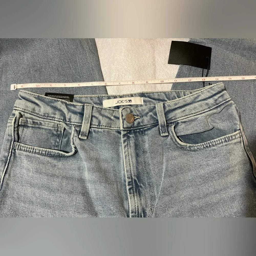 Joe's Jeans High Rise Faded Wash Straight Leg Sandblasted Contrasted Sz 29 New - Picture 10 of 16